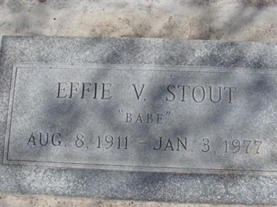 Effie V Stout on Sysoon