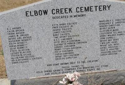 Elbow Creek Cemetery on Sysoon
