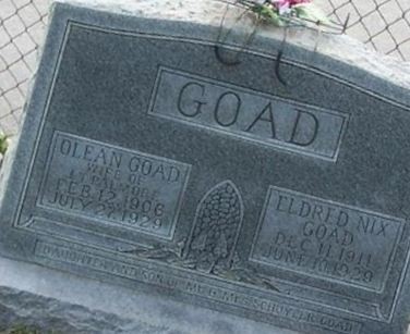 Eldred Nix Goad on Sysoon