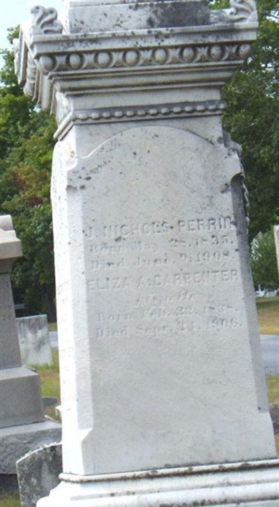 Eliza A Carpenter Perrin on Sysoon