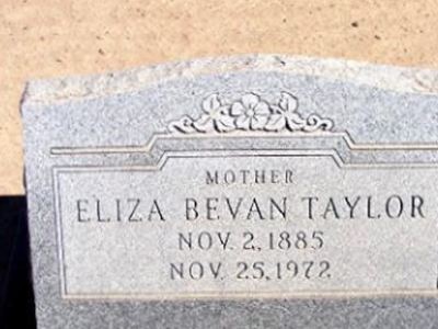 Eliza Frances Bevans Beals Taylor on Sysoon