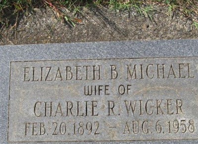Elizabeth B. Michael Wicker on Sysoon