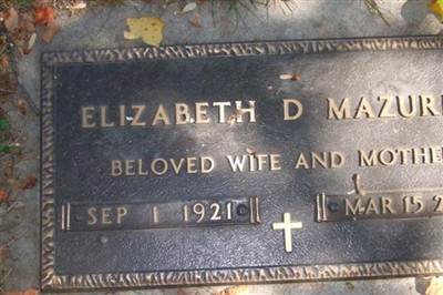 Elizabeth D Mazurek on Sysoon
