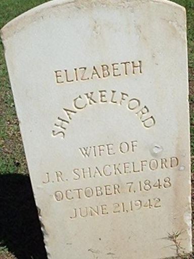 Elizabeth Shackelford on Sysoon