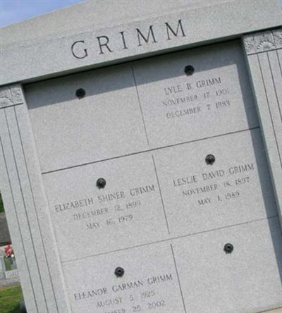 Elizabeth Shiner Grimm on Sysoon