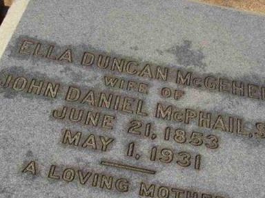 Ella Duncan McGehee McPhail on Sysoon
