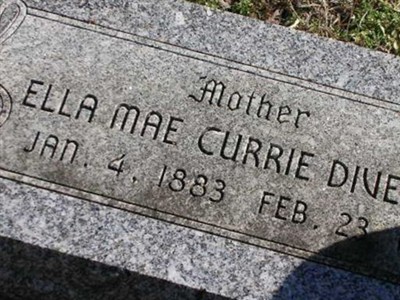 Ella Mae Currie Divelbess on Sysoon