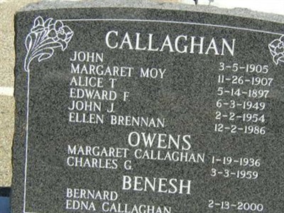 Ellen Brennan Callaghan on Sysoon