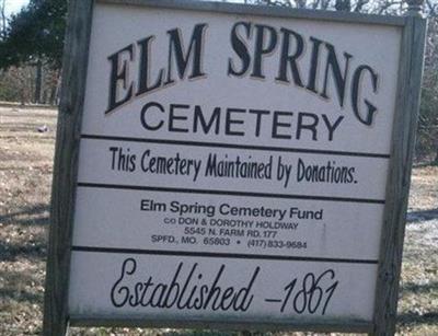 Elm Spring Cemetery on Sysoon