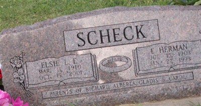 Elsie L. E. Scheck on Sysoon