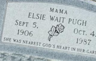 Elsie Wait Pugh on Sysoon