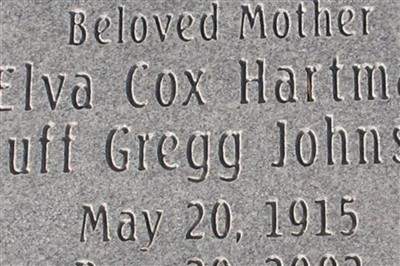 Elva Cox Hartman Huff Gregg Johnson on Sysoon