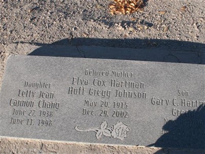 Elva Cox Hartman Huff Gregg Johnson on Sysoon