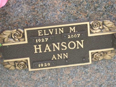 Elvin M Hanson on Sysoon