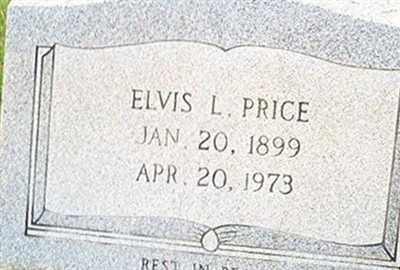 Elvis Lester Price on Sysoon
