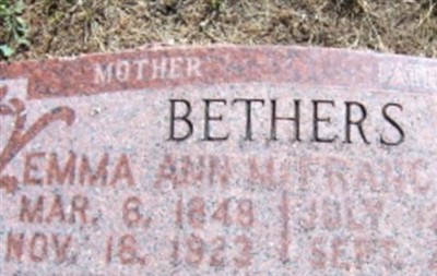 Emma A. Maxfield Bethers on Sysoon
