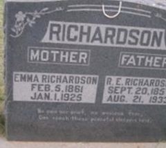 Emma Eudora Wooley Richardson on Sysoon