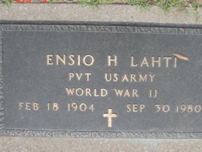 Ensio H. Lahti on Sysoon