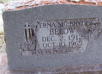Erna McBryde Below on Sysoon