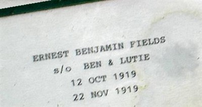 Ernest Benjamin Fields on Sysoon