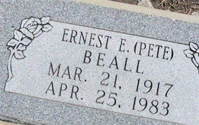Ernest E. "Pete" Beall on Sysoon