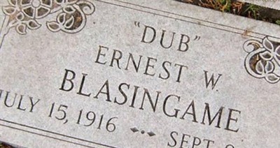 Ernest W. 'Dub' Blasingame on Sysoon