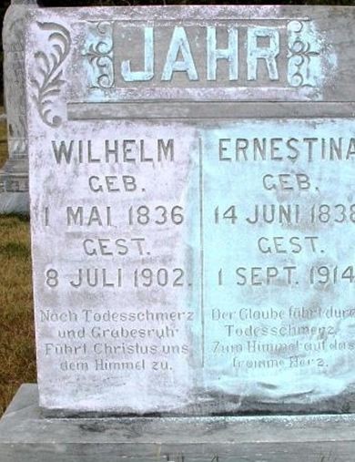 Ernestine Wilhelmina Reimer Jahr on Sysoon