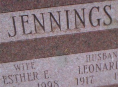 Esther E Repp Jennings on Sysoon