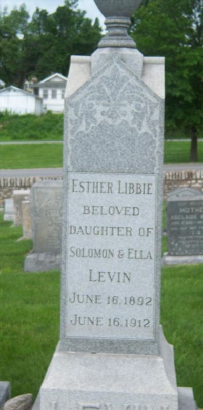 Esther Libbie Levin on Sysoon