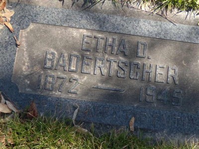 Etha D Badertscher on Sysoon
