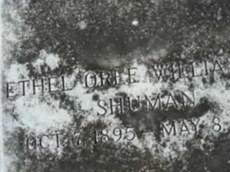 Ethel Oree Williamson Shuman on Sysoon