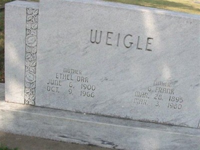 Ethel Viola Orr Weigle on Sysoon
