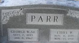 Ethel W Parr on Sysoon
