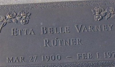 Etta Belle Varney Rutner on Sysoon