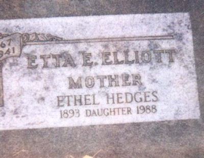 Etta Elizabeth Mutter Elliott on Sysoon