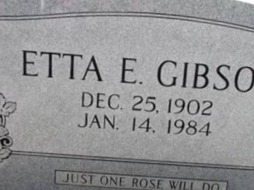 Etta Evans GIBSON on Sysoon