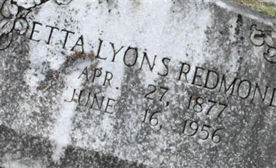 Etta Lyons Redmond on Sysoon