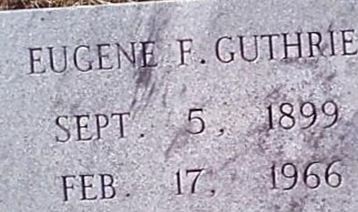 Eugene F Guthrie on Sysoon