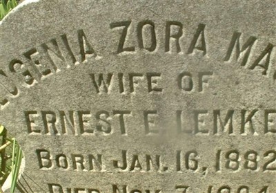 Eugenia Zora Mason Lemke on Sysoon