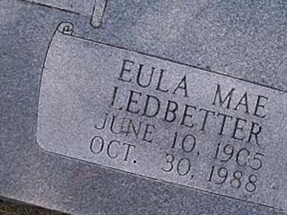 Eula Mae Ledbetter Speed on Sysoon