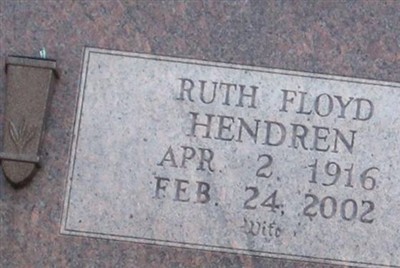 Eula Ruth Floyd Hendren on Sysoon