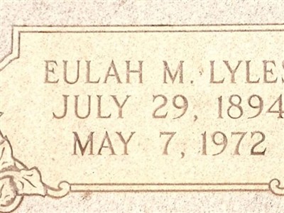 Eulah M. Moore Lyles on Sysoon