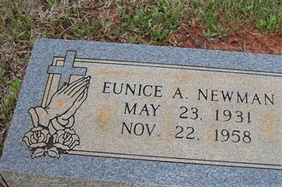 Eunice A Newman on Sysoon