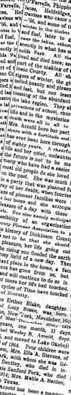 Eunice Esther Blake Arnold on Sysoon