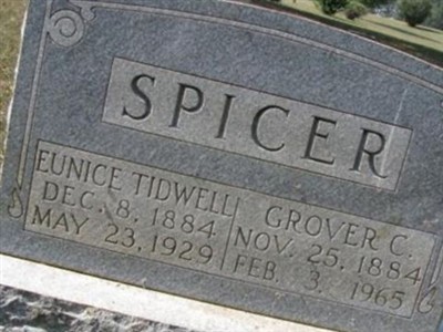Eunice Tidwell Spicer on Sysoon