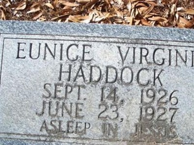 Eunice Virginia Haddock on Sysoon