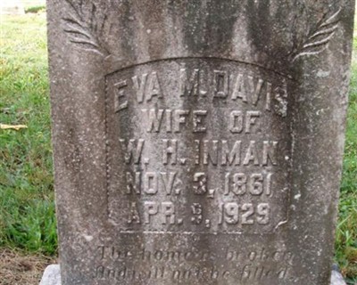 Eva M. Davis Inman on Sysoon