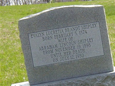 Evalyn Lucretia Brandt Shipley on Sysoon