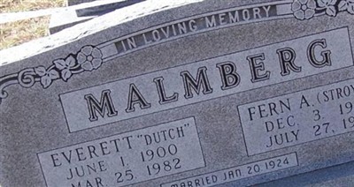 Everett "Dutch" Malmberg on Sysoon