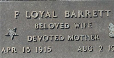 F Loyal Barrett on Sysoon